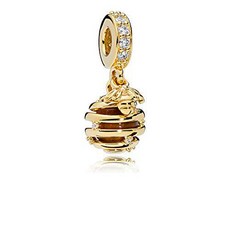 Sweet As Honey Charm PANDORA Shine Tiger Eye & Clear CZ/9598003