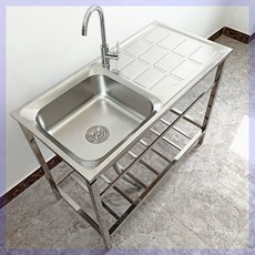 단일 슬롯 싱크대 야채 싱크대 작동 조리대 싱크대, 오른쪽 세면대 75x40