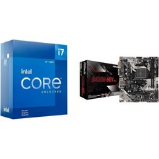 인텔 코어 i712700KF 게이밍 데스크톱 프로세서 12 8P4E 최대 5.0GHz 언락 LGA1700 600 시리즈 칩셋 125W, i7-12700KF + B450M-HDV Motherb - i712700kf