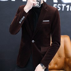 남성정장 골드벨벳 정장 남성가을 캐주얼 양복 헤어디자이너 패션코듀로이 슬림핏 외투 싱글