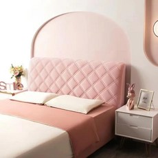 하이 퀄리티 벨벳 퀼트 헤드보드 커버 올 인클루시브 슈퍼 부드럽, 5.핑크, F.W180 x H70cm