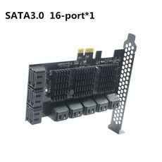 581016 포트 SATA 6Gbps-PCI 익스프레스 컨트롤러 카드 PCIe-SATA, 16포트 PCIEx1