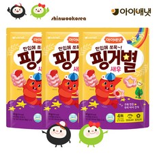 아이배냇 아동용 핑거별 쌀과자 새우맛3개, 3개
