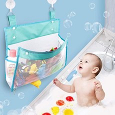 수납 장난감 용품 아기 목욕놀이 정리 가방 망, 블루YS002878, 1개
