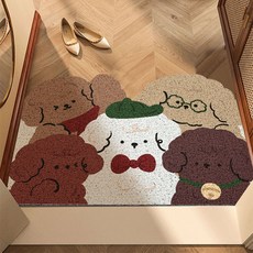 걸스코코 4종 강아지친구들 발매트 코일 발매트 캐릭터발매트 욕실 주방 현관매트 미니러그
