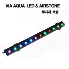 LED 수중등 에어스톤 약 32cm 무지개 콩돌 샘아쿠아