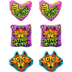  고양이이갈이 강아지터그 이갈이장난감 TTCAT Organic Catnip Toys for Cats amp KittensCat Indoor Big FishampMonsterampYe, [02] Catnip Toys(6 pack) 