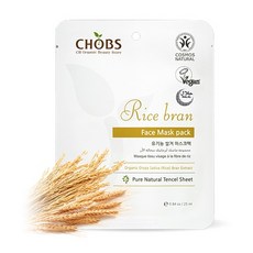 CHOBS 유기농 에센스 쌀겨마스크팩 임산부 민감성피부 마스크팩