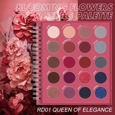 FOCALLURE 글리터 아이섀도우 팔레트 하이쉬머 진주빛 아이섀도우 팔레트 매트 아이섀도우 파우더 메이크업, [01]RD01, 1개
