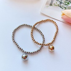 일루아샵 [써지컬스틸] 버블 동글 볼 팔찌