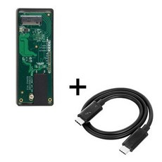 [해외] THUNDERBOLT 3PCI EXPRESS PCIENVME NGFF M키 AHCI SSD 변환 케이스 카트리지 인클로저 THUNDERBOLT CABLE 50CM BLAC, Black