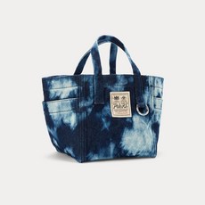 Polo Ralph Lauren Denim Tie-Dye Mini Tote Bag 512117 Indigo Multi