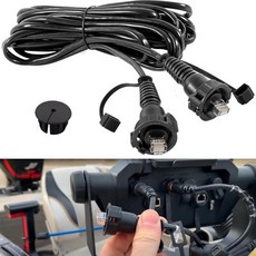 해양 네트워크 케이블 RJ450101055100 Garmin 내비게이션 화면 장치에 맞는 분할 커넥터 및 방수 캡이 있는 20피트, 1개