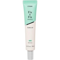 ETUDE [에뛰드 공식] 픽스&픽스 톤업 프라이머 민트/메이크업베이스/초록/그린/나이아신아마이드 1.0 개, 1개