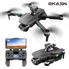 브랜드 정품 보증[무료 AS/무료배송]EKASN 6K 카메라 GPS 접이식 드론 30비행시간+한글/영어 설명서+수납백 VR 안경 사은품 증정 DR4, DR4 MAX(블랙,회피 기능)