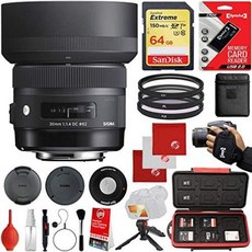 Sigma 30mm f1.4 DC HSM Art Lens Canon EF-Mount Bundle with 64GB Extreme Memory Card IR Remote 3 P, One Color_One Size, 상세 설명 참조0, One Size