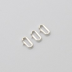 bellana 실버 925 은부자재 라운드 타원 SR고리 6x13mm 팔찌 목걸이만들기 마감장