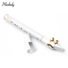 Muslady 미니 포켓 색소폰 휴대용 리틀 삭스 블랙 운반 가방 목 관악기 블랙/화이트