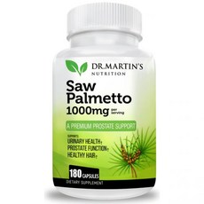 DR. MARTIN'S NUTRITION USA Grown 1000mg Saw Palmetto Supplement | 180 Capsules for Prostate Health | - 닥터마틴