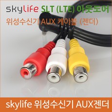 차량용위성안테나/AUX케이블/스카이라이프LTE/외부입력단자케이블/AV입력/LTE/자동안테나/캠핑카/캠핑용품, 1개