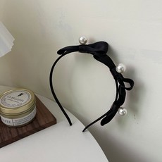 리본진주머리띠