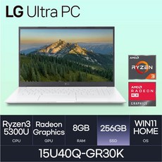 LG전자 울트라PC 15U40Q-GR36K, WIN10 Home, 8GB, 256GB, 화이트