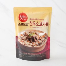 CJ죽 비비고죽/햇반 소프트밀 프리미엄 한우소고기죽 420g, 1개