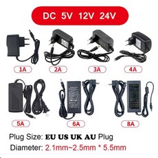 스위칭 전원 공급 장치 조명 변압기 카메라용 LED 어댑터 AC 110V ~ 220V DC 5V 12V 24V 1A 2A 3A 4A 5A 6A 8A 10A, 14) EU Plug - DC 12V - 6A, 14) EU Plug - DC 12V - 6A