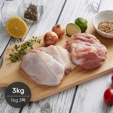 신선하닭 국내산 냉장 생닭다리살 정육 3Kg, 3팩