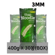 타이누들(3MM/400g)30봉(BOX)쌀국수스틱면라이스누들, 30개, 400g