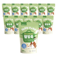 페디칼 강아지 웰빙죽, 12개, 120g, 오리&초록입홍합