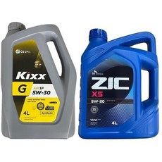 킥스 KIXX G 5W30 ZIC X5 5W20 SP 4L 가솔린엔진오일, KIXX G 5W30 SP 4L 가솔린엔진오일 킥스GA, 1개