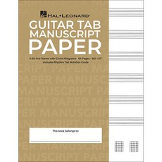 기타 타브악보 오선노트 Guitar Tablature Manuscript Paper Standard Hal Leonard 할 레오나드 Made in USA, 1개