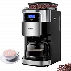 Barsetto Grind and Brew Automatic Coffee Maker with Digital Programmalbe Drip Coffee Machine 10-Cups Black