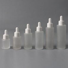 무광 스포이드 유리병 화이트 불투명 화장품 공병 만들기, 20ml, 4개