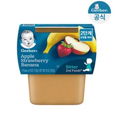 거버 퓨레 사과 딸기 바나나 226g, 1개