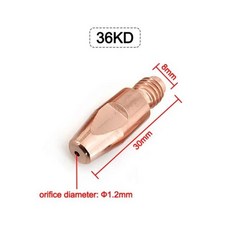 co2용접기 레이저용접기 논가스용접기 10 조각 가스 차폐 용접기 Binzel 접촉 팁 0.8 1.0 전도성 노즐 15AK 24KD 36KD CO2 토치 액세서리, 36KD-1.2mm bore