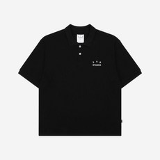 [정품 보증] 아이앱 스튜디오 크롭 피케 셔츠 블랙 - IAB Studio Cropped Pique Shirt Black