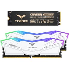 메모리 카드 외장메모리 SD카드 대용량 팀그룹 티포스 델타 RGB DDR5 64GB 키트2x32GB 6000MHz 데스크톱 메모리화이트 FF4D564G6000HC38ADC01