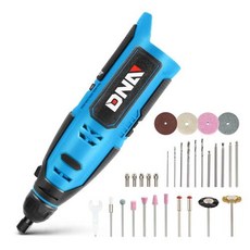 DNA MOTORING TOOLS00163 무선 회전 공구 12V 가변 속도 충전식 미니 그라인더 세트 DIY 공예 및 프로젝트용 블루공구만 해당, 블루, 전기 미니 그라인더