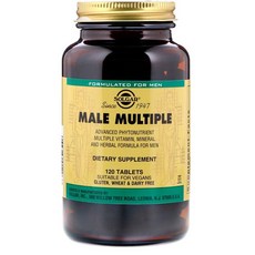 솔가 남성 종합비타민 영양제 120정 Solgar Male Multiple Vitamin Mineral Herbal Formula 120 Tablets, 1개