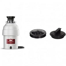 음식물처리기 씽크대 가정용 쓰레기 미생물 웨이스트 킹 레전드 시리즈 1HP 전원 코드를 사용한 연속 사료 처리 L 8000 1025 EZ 마운트 스토퍼 및 스플래시 가드 블랙