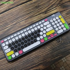 Logitech k780 멀티 장치 무선 키보드 실리콘 노트북 키보드 커버 스킨 프로텍터, 옵션선택개, candyblack