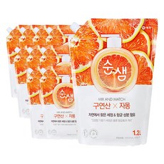 순샘 구연산 자몽 주방세제 리필, 1L, 10개