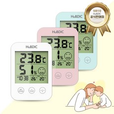 휴비딕 디지털 시계 온도 습도 초정밀 온습도계 HT-7 Pro, 민트, 1개