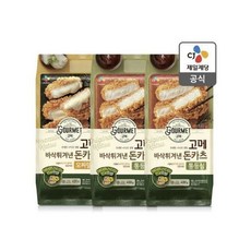 CJ고메 고메 바삭튀겨낸 통등심돈카츠 450gX3개, 450g, 3개, 등심2+모짜렐라1