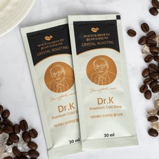 크리스탈로스팅 기능성발효커피특허 예가체프 액상커피 닥터케이 프리미엄콜드브루 개별포장 30회분, 1박스, 30ml, 30포