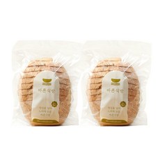 바른식방 100% 저당 통밀빵 구워낸 건강빵 (유기농 통밀 사용), 400g, 2개