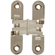 SOSS 208 Zinc Invisible Hinge with Holes for Wood 또는 Metal Applications Mortise Mounting Brigh, 단일옵션