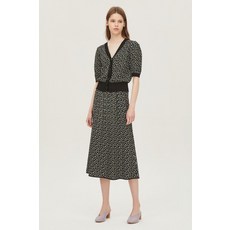 시슬리 SISLEY 꽃무늬 자카드 반팔 가디건 SAKC33231